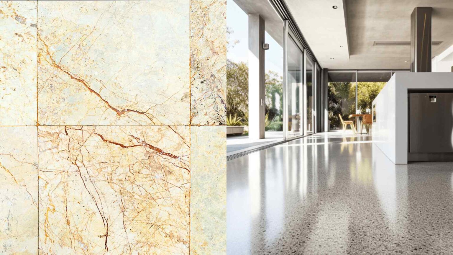 Cost of tiles vs polished concrete flooring